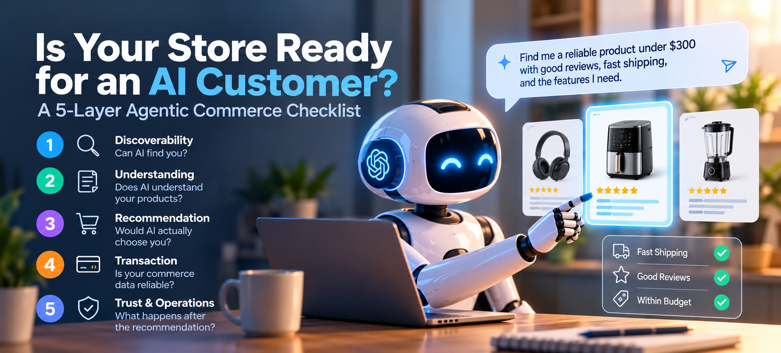 NorthPilot - Is Your Store Ready for an AI Customer? A 5-Layer Agentic Commerce Checklist.