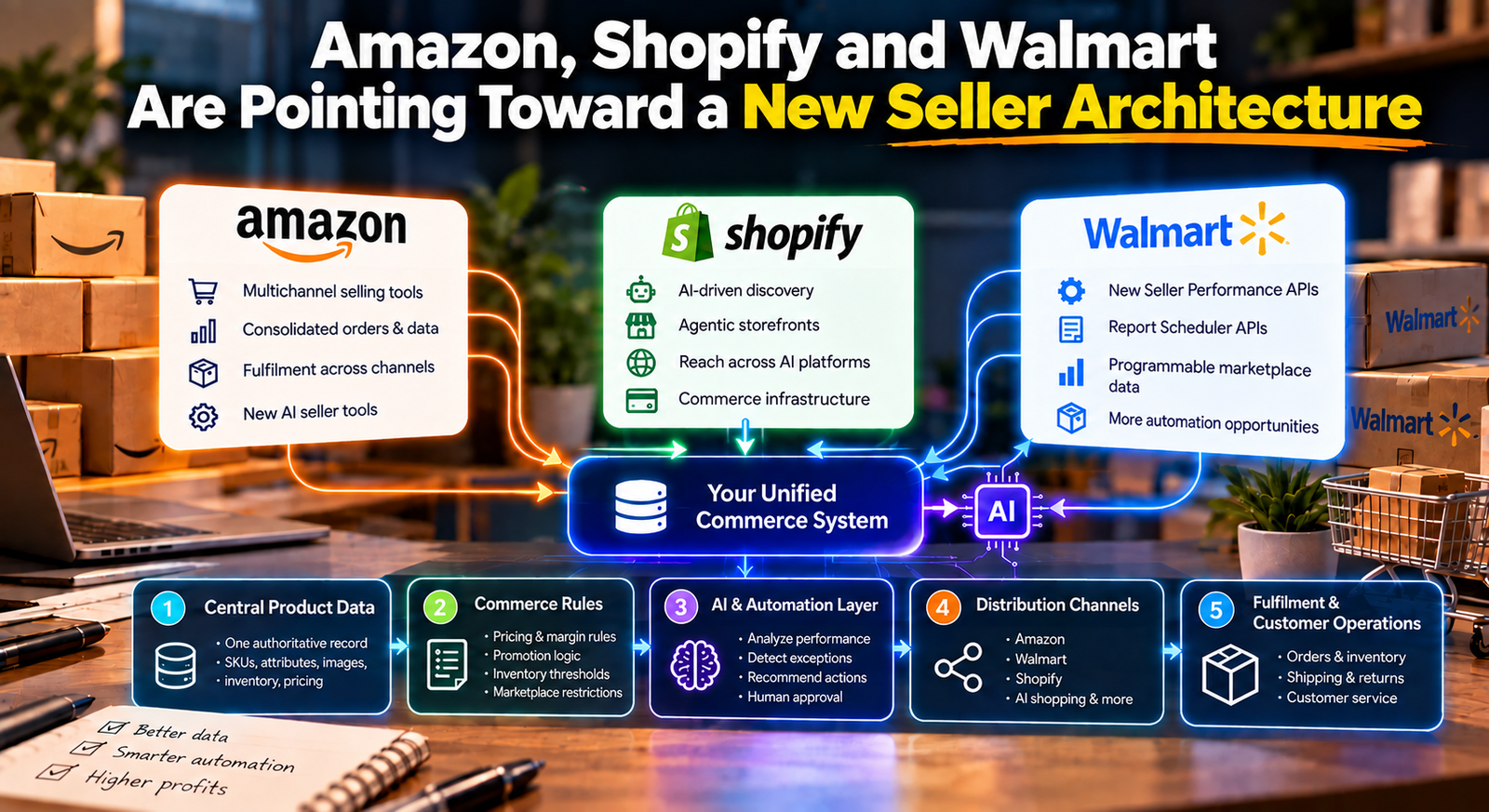 NorthPilot - Amazon, Shopify and Walmart Are Pointing Toward a New Seller Architecture